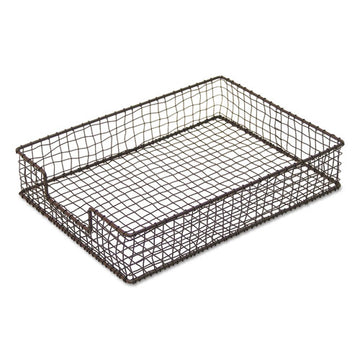 Universal® Vintage Wire Mesh Letter Tray, 1 Section, Letter Size Files, 10.13" X 13.5" X 2.5", Vintage Bronze freeshipping - TVN Wholesale